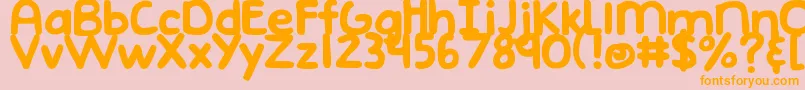 DjbEmphatic Font – Orange Fonts on Pink Background