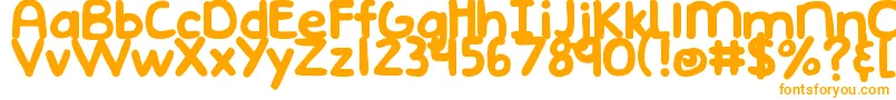 DjbEmphatic Font – Orange Fonts on White Background