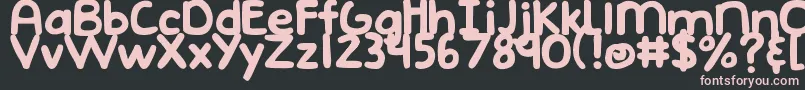 DjbEmphatic Font – Pink Fonts on Black Background