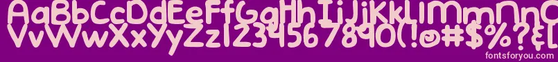 DjbEmphatic Font – Pink Fonts on Purple Background