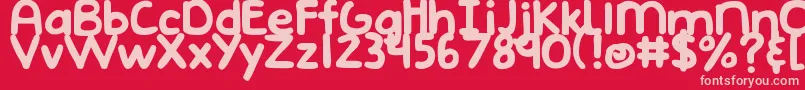 DjbEmphatic Font – Pink Fonts on Red Background