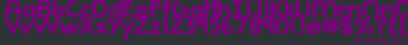 DjbEmphatic Font – Purple Fonts on Black Background
