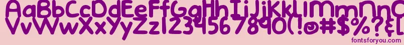 DjbEmphatic Font – Purple Fonts on Pink Background