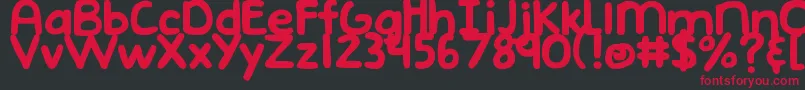 DjbEmphatic Font – Red Fonts on Black Background
