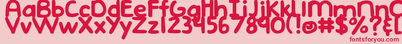 DjbEmphatic Font – Red Fonts on Pink Background