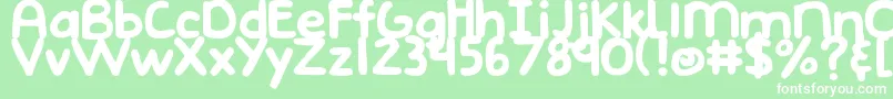 DjbEmphatic Font – White Fonts on Green Background