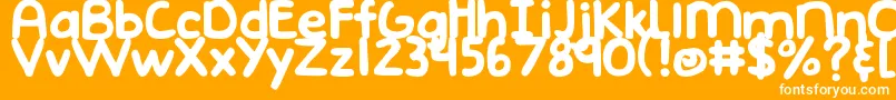 DjbEmphatic Font – White Fonts on Orange Background