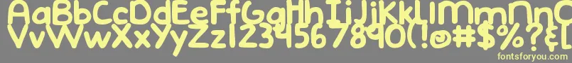 DjbEmphatic Font – Yellow Fonts on Gray Background