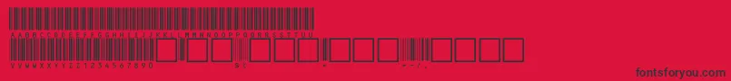 Czcionka V100012 – czarne czcionki na czerwonym tle