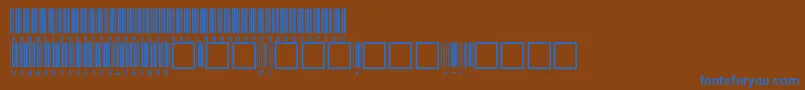 V100012 Font – Blue Fonts on Brown Background