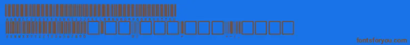 V100012 Font – Brown Fonts on Blue Background
