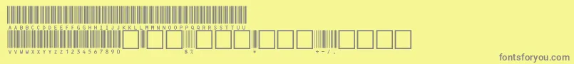 V100012 Font – Gray Fonts on Yellow Background