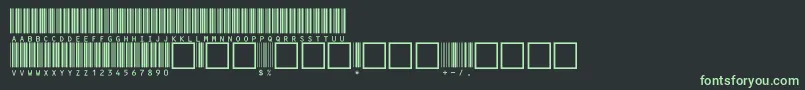V100012 Font – Green Fonts on Black Background