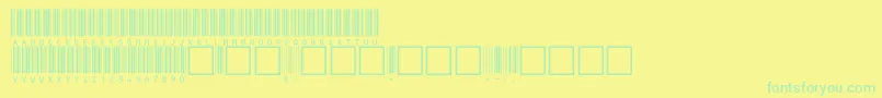 V100012 Font – Green Fonts on Yellow Background