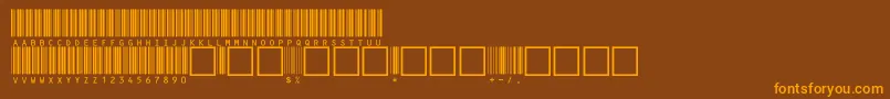 V100012 Font – Orange Fonts on Brown Background
