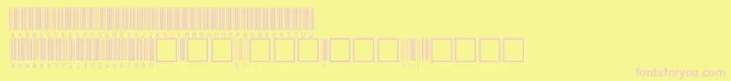 V100012-fontti – vaaleanpunaiset fontit keltaisella taustalla