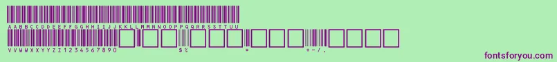 フォントV100012 – 緑の背景に紫のフォント