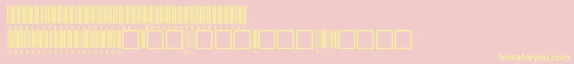 V100012 Font – Yellow Fonts on Pink Background