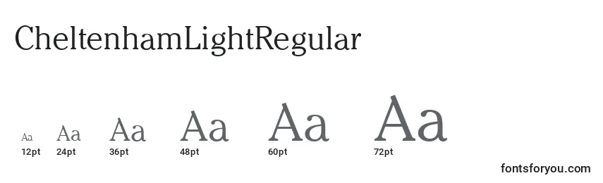Размеры шрифта CheltenhamLightRegular