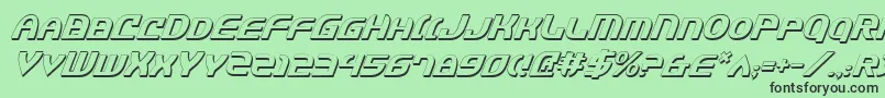 Jannv2si Font – Black Fonts on Green Background