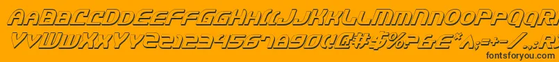 fuente Jannv2si – Fuentes Negras Sobre Fondo Naranja