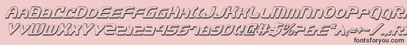 Jannv2si-Schriftart – Schwarze Schriften auf rosa Hintergrund