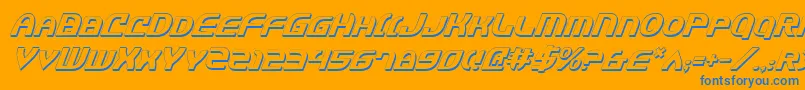 Jannv2si Font – Blue Fonts on Orange Background