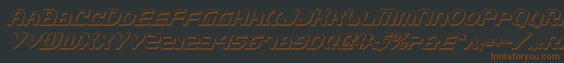 Шрифт Jannv2si – коричневые шрифты на чёрном фоне