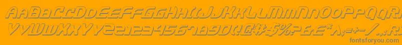 Jannv2si-Schriftart – Graue Schriften auf orangefarbenem Hintergrund