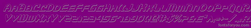 Jannv2si-Schriftart – Graue Schriften auf violettem Hintergrund