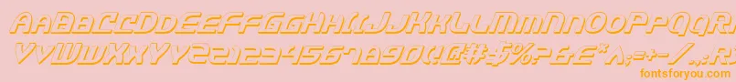 Jannv2si-Schriftart – Orangefarbene Schriften auf rosa Hintergrund