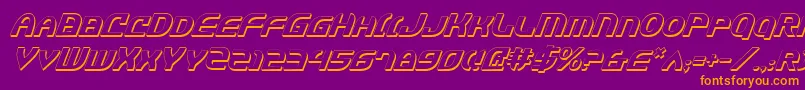 Jannv2si Font – Orange Fonts on Purple Background