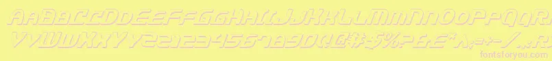 Jannv2si Font – Pink Fonts on Yellow Background