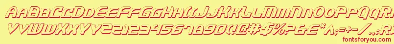 Jannv2si Font – Red Fonts on Yellow Background