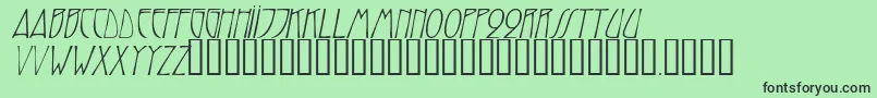 TrilliumcapssskItalic Font – Black Fonts on Green Background