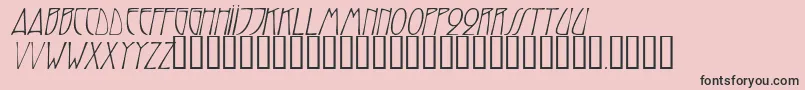 TrilliumcapssskItalic-Schriftart – Schwarze Schriften auf rosa Hintergrund