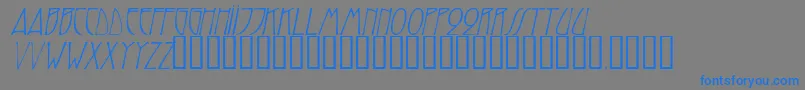 TrilliumcapssskItalic Font – Blue Fonts on Gray Background