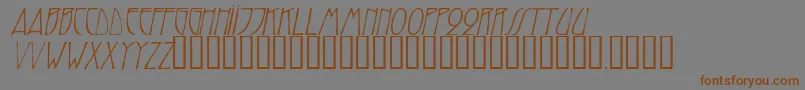 TrilliumcapssskItalic Font – Brown Fonts on Gray Background