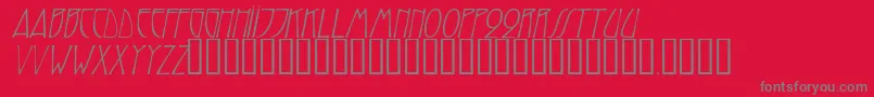 TrilliumcapssskItalic Font – Gray Fonts on Red Background