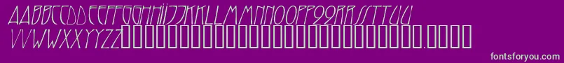 TrilliumcapssskItalic Font – Green Fonts on Purple Background