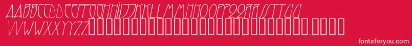 TrilliumcapssskItalic Font – Pink Fonts on Red Background