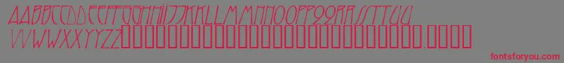 TrilliumcapssskItalic Font – Red Fonts on Gray Background