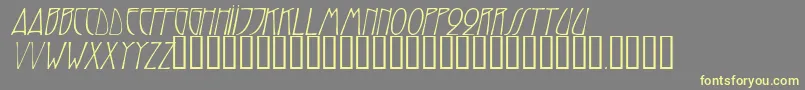 TrilliumcapssskItalic Font – Yellow Fonts on Gray Background