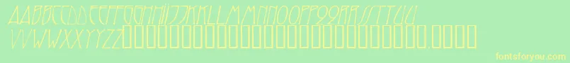 TrilliumcapssskItalic Font – Yellow Fonts on Green Background