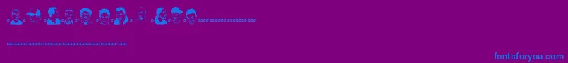 Ftfed Font – Blue Fonts on Purple Background