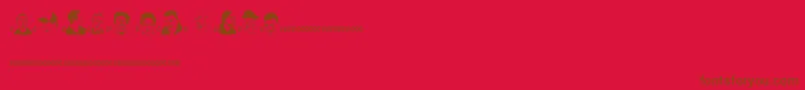 Ftfed Font – Brown Fonts on Red Background