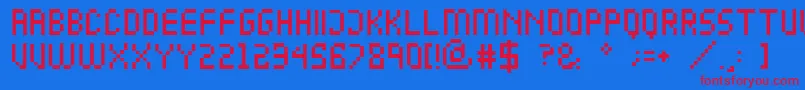 TheMorgue Font – Red Fonts on Blue Background