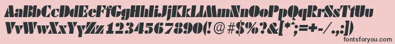 DekoblackserialItalic Font – Black Fonts on Pink Background