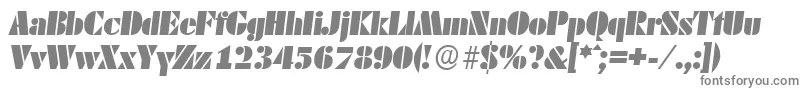 フォントDekoblackserialItalic – 灰色のフォント