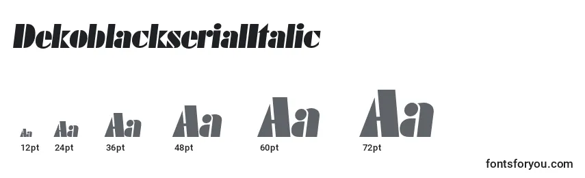 DekoblackserialItalic Font Sizes